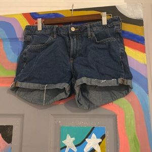 H&M-Dark Wash Mom jorts